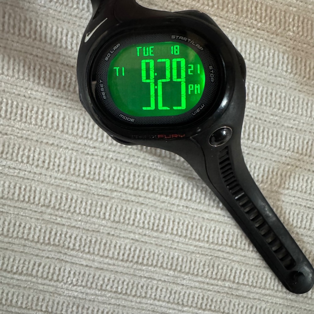 Nike Triax Fury 50 Lap Digital Watch Black Y2K WR0142-868 WG00-4000